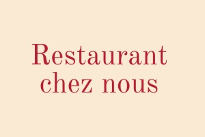 restaurants de cuisine traditionnelle - logo du Chez Nous